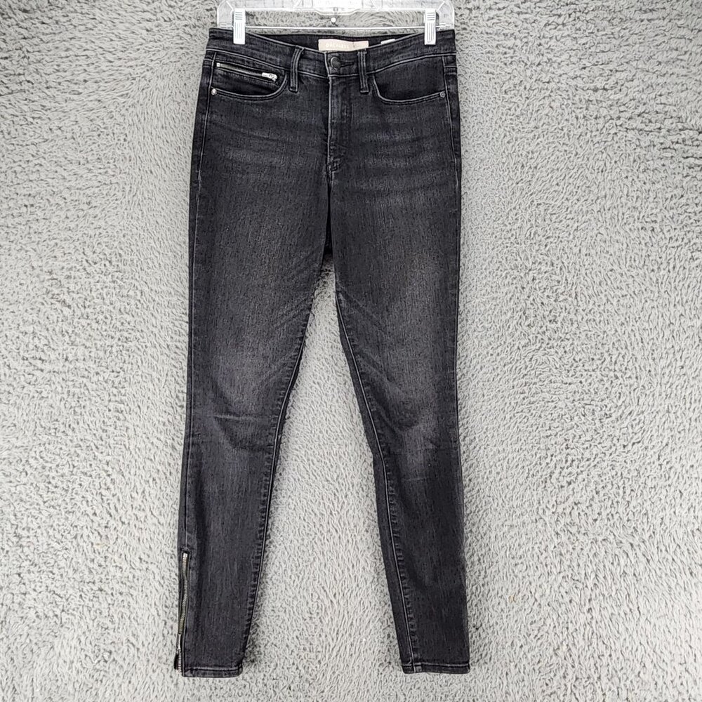 Athleta Jeans Womens 4 Black Stretch Mid Rise Skinny *GUC*